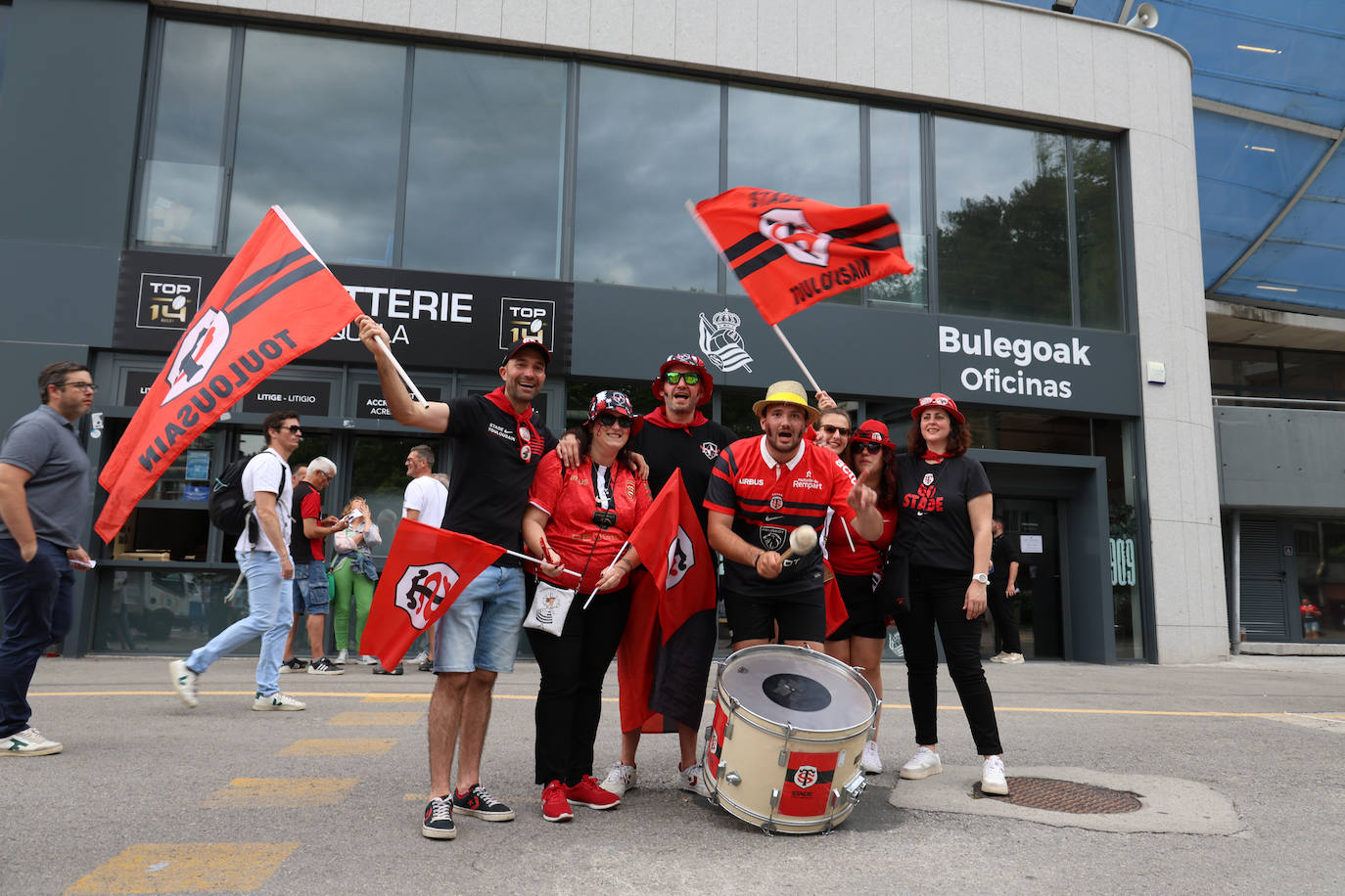 Los aficionados franceses, en Donostia