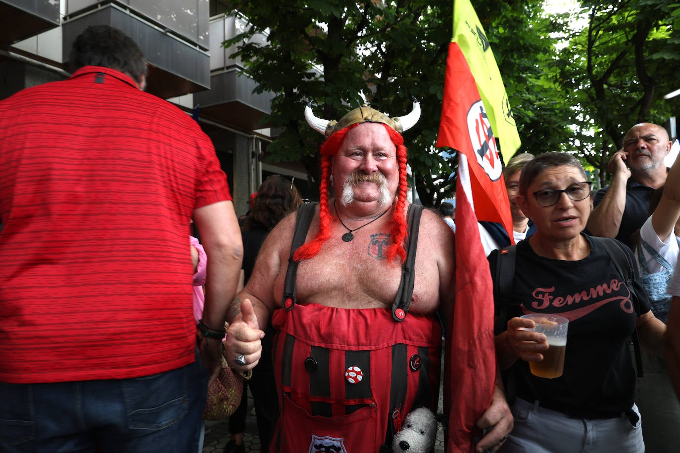 Los aficionados franceses, en Donostia