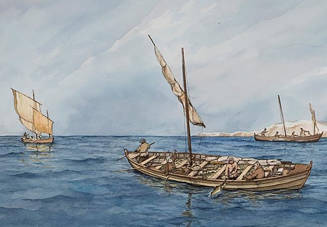 Pesca de bacalao en Terranova en el siglo XVI.