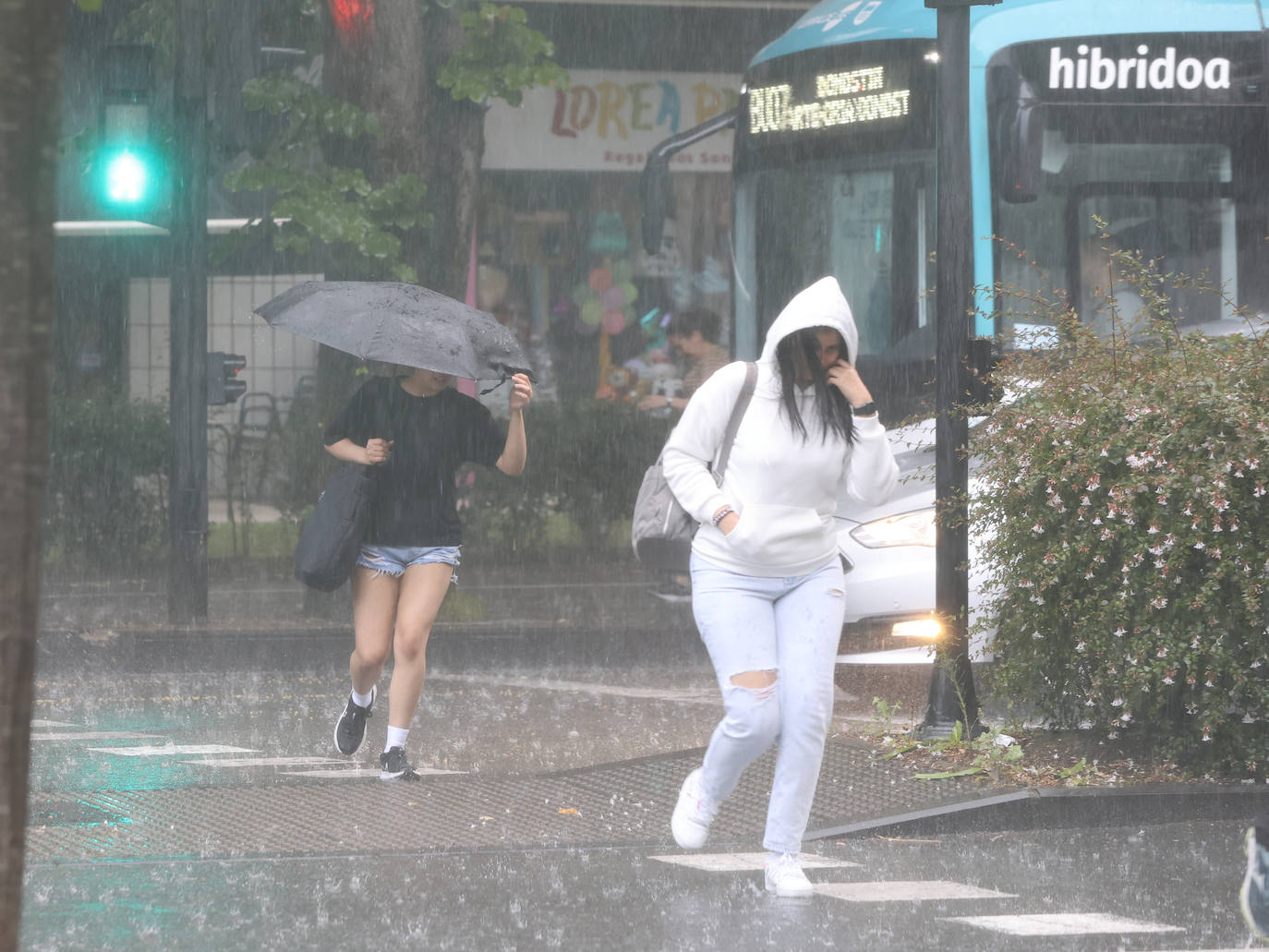 Trombas de agua y granizadas en Gipuzkoa