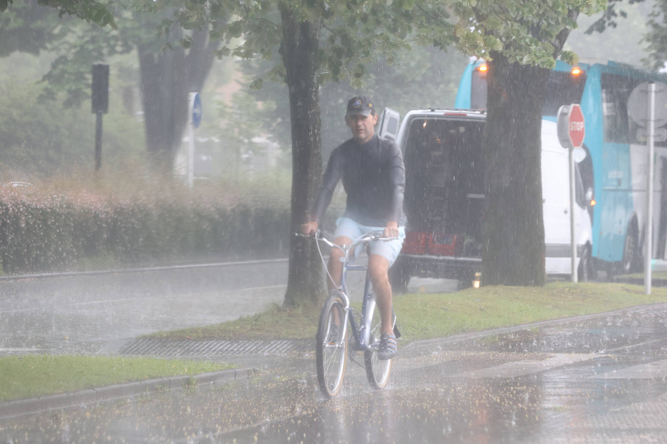 Trombas de agua y granizadas en Gipuzkoa