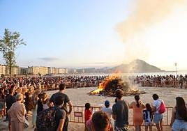 La hoguera en Sagües.