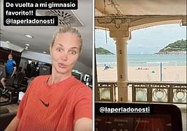 Genoveva Casanova se entrena en el gimnasio de La Perla
