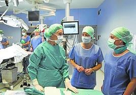 Sanitarios asisten a una intervención quirúrgica en el Hospital Donostia.