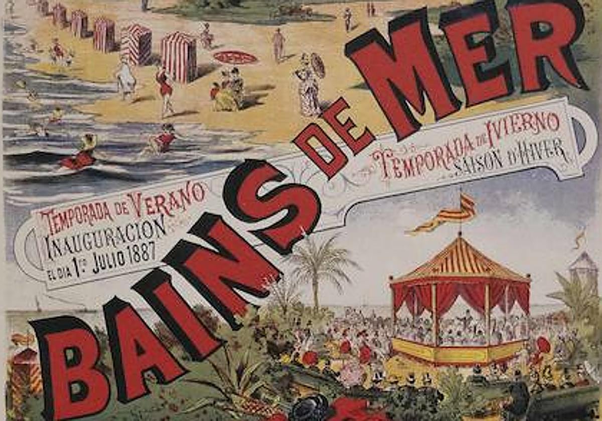 Cartel de 1887 con motivo de la inauguración del Gran Casino de San Sebastián.