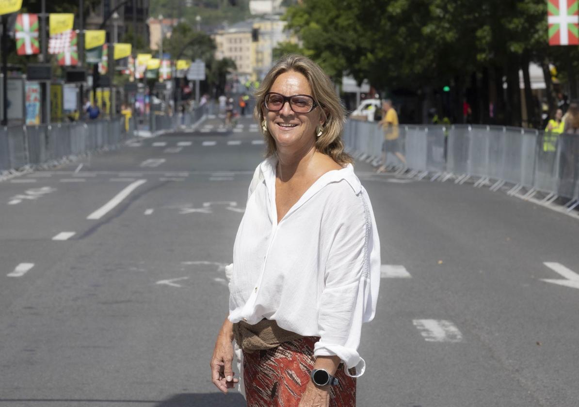 Txuri Aranburu, en el Boulevard de Donostia.