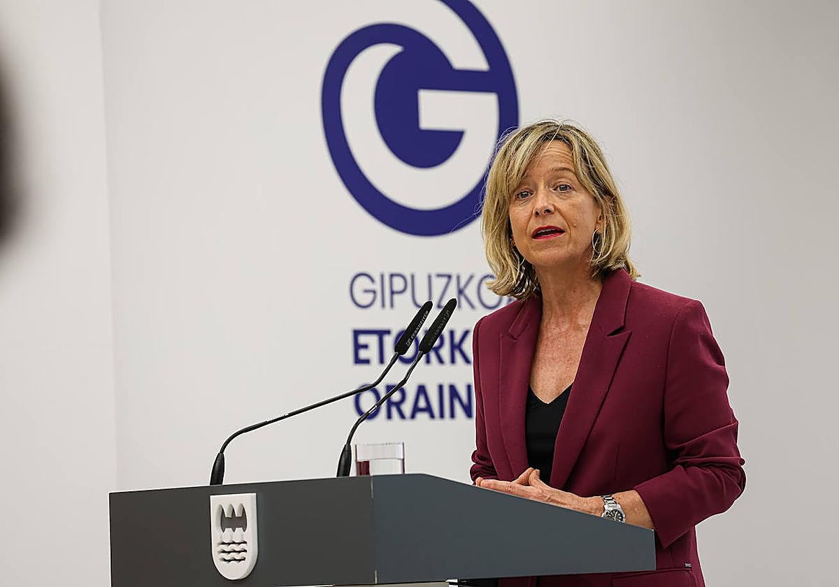 La diputada general de Gipuzkoa, Eider Mendoza, en una comparecencia reciente.