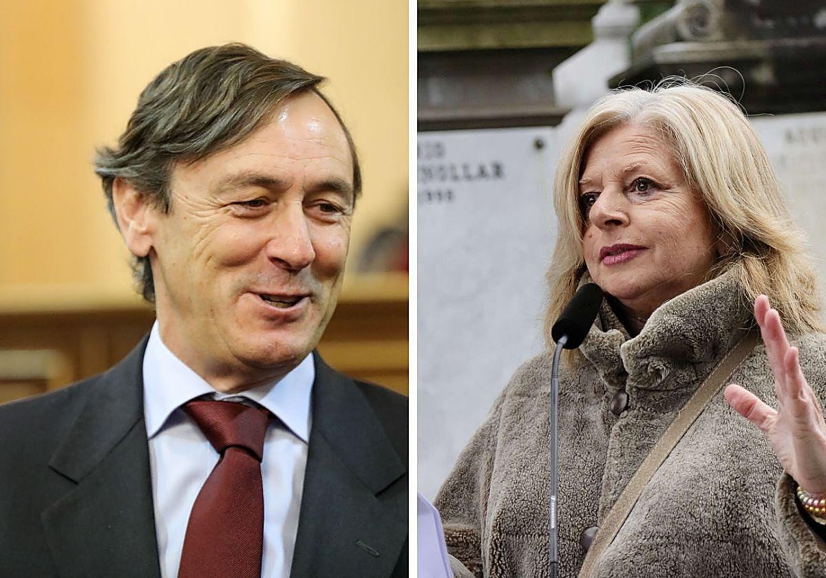 El senador popular Rafa Hernando y Consuelo Ordóñez.