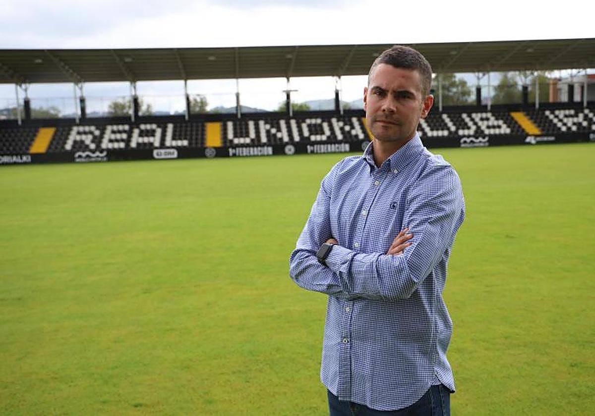 Fran Justo, nuevo entrenador del Real Unión, este miércoles en el Stadium Gal
