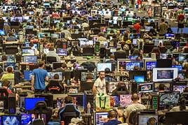 Euskal Encounter festako aurreko edizio batetako irudia.