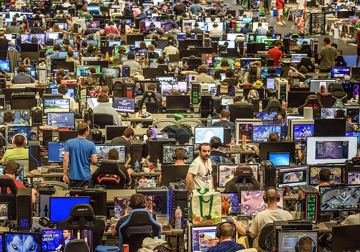 Euskal Encounter festako aurreko edizio batetako irudia.