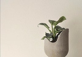 Jarrón de forma irregular de la firma Ura