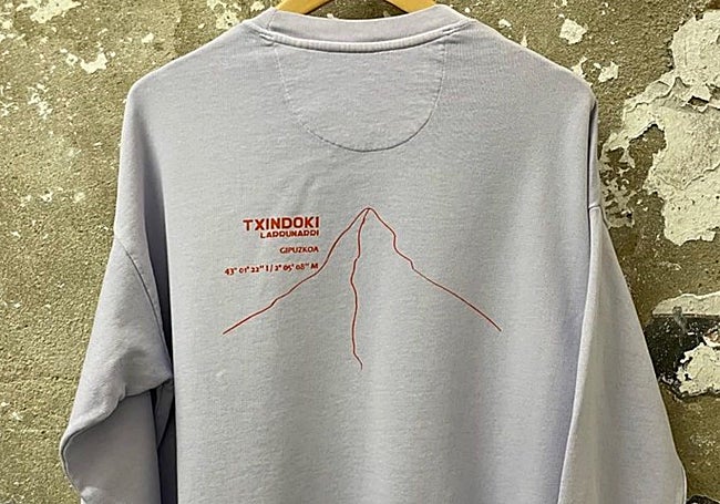 Sudadera con dibujo del monte Txindoki