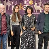 Joxemari Sors, Sara Zozaya, Ines Osinaga eta Jon Eskisabel, azken ebazpenaren aurkezpenean.