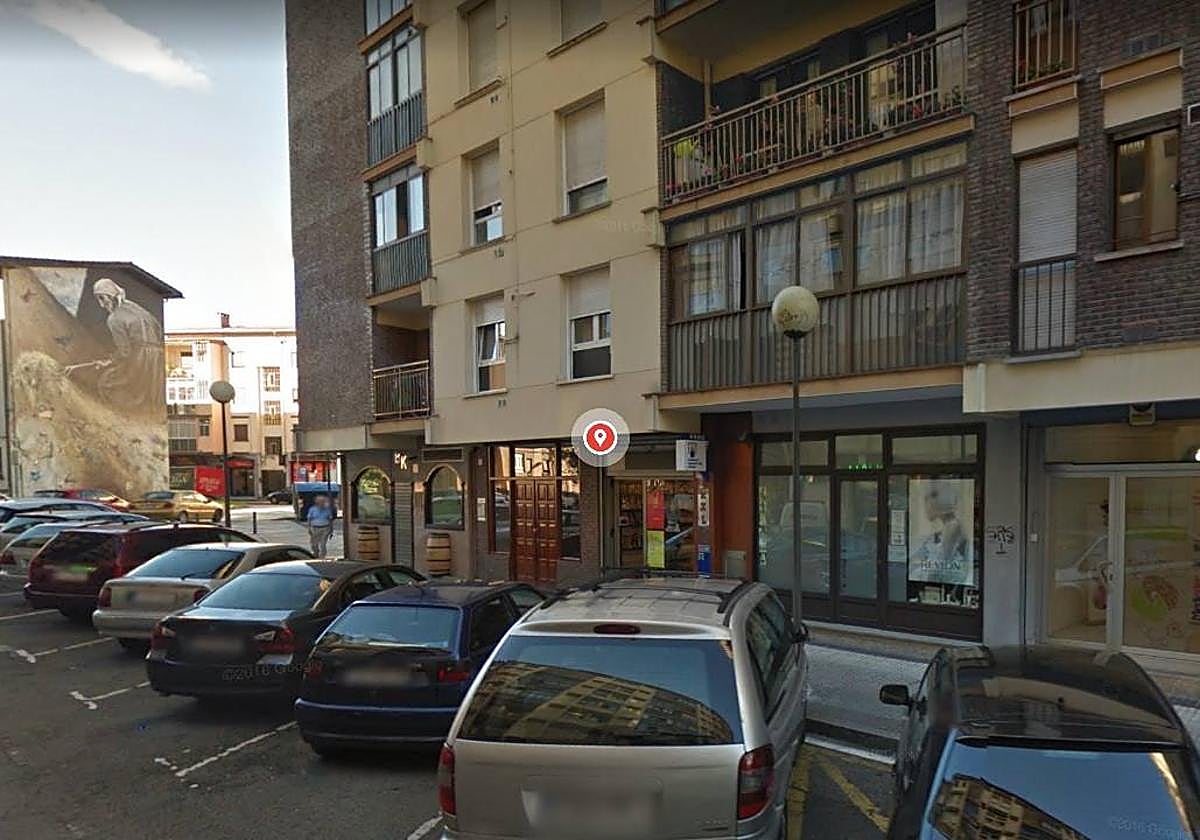 Xalo, en la calle Arteta de Andoain.