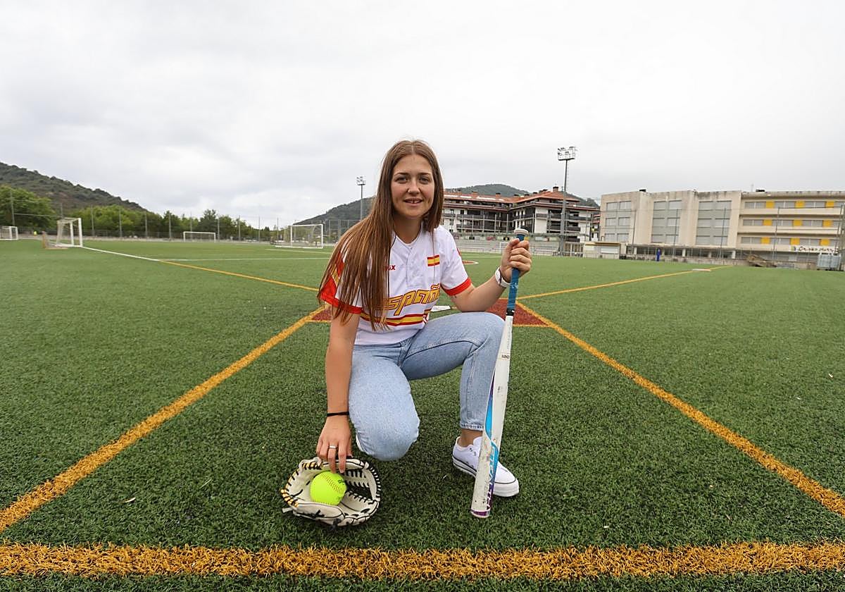 Esti Álvarez a su vuelta del Mundial en Mendibeltz, donde juega con el Orio Bate Bizkorrak.