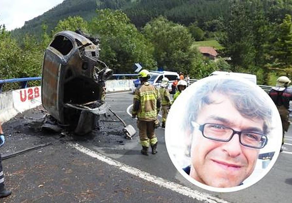 Fallece un exconcejal del PNV en Durango de 47 años tras incendiarse su coche en la subida a Urkiola, en Bizkaia