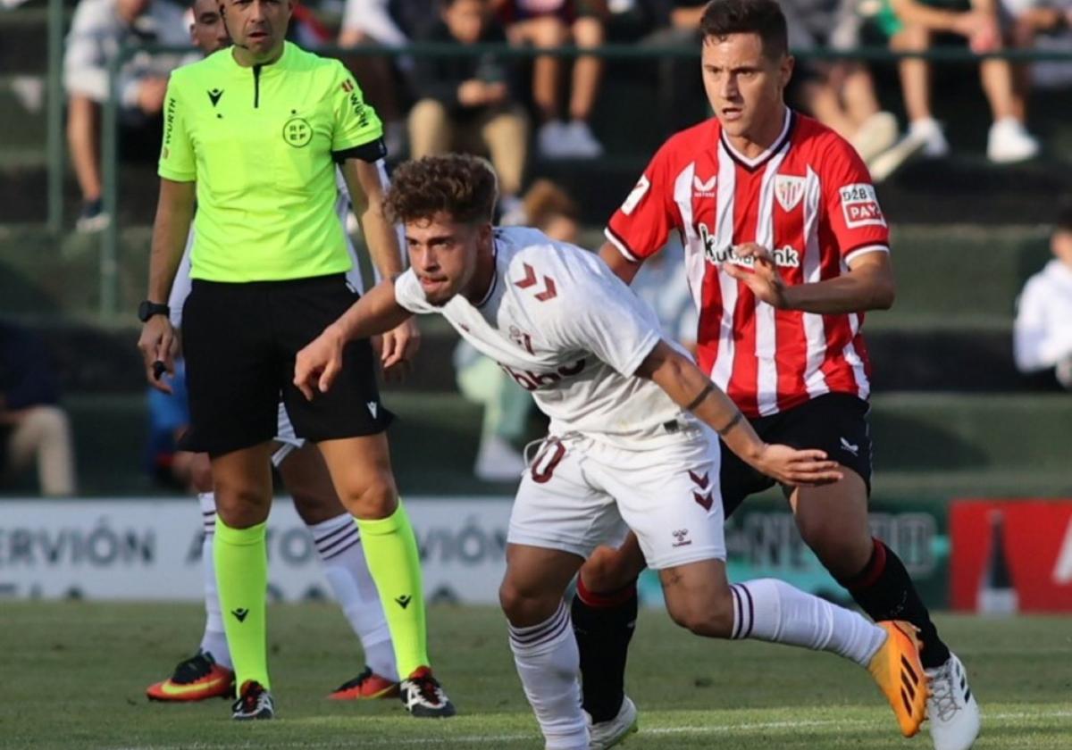 Mario destacó ante el Athletic con sus pinceladas de calidad, fue autor del gol armero.