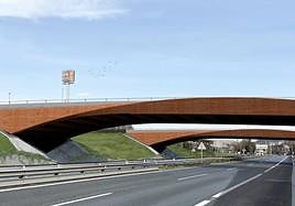 Glorieta elevada en el enlace sur de Lasarte Oria.