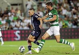 Andoni Gorosabel, en un amistoso de este verano contra el Sporting Portugal.