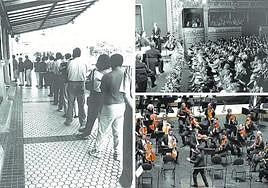 Colas frente al Victoria Eugenia, en julio de 1992.