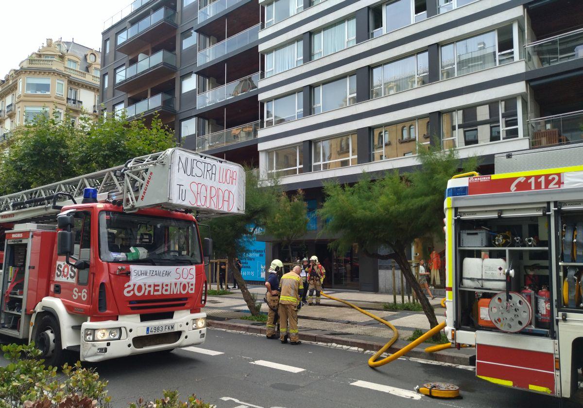 Susto en la avenida de la Libertad de San Sebastián