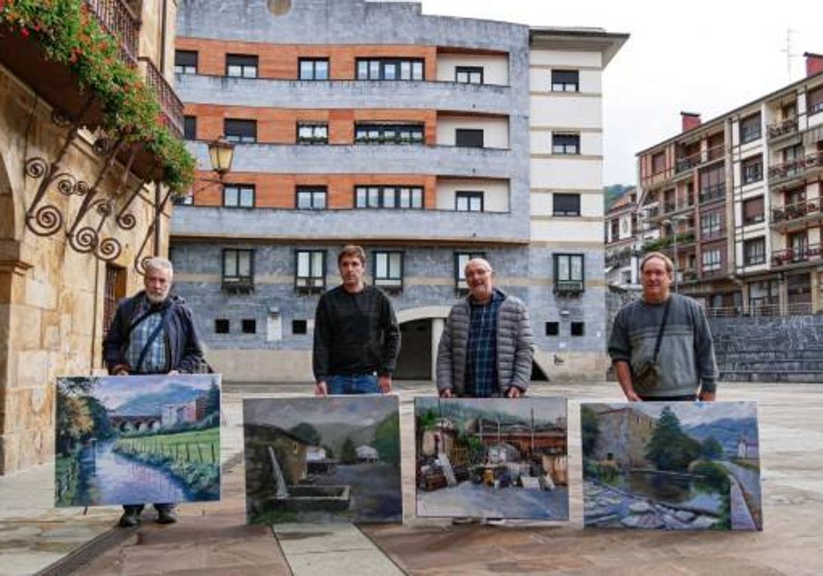 Ganadores del concurso de pintura al aire libre Memorial Jose Martin Etxeberria en la pasada edición. Este año tendrá lugar el 23 de septiembre.