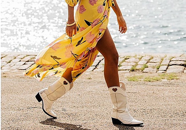 Botas 'cowboy' en color blanco