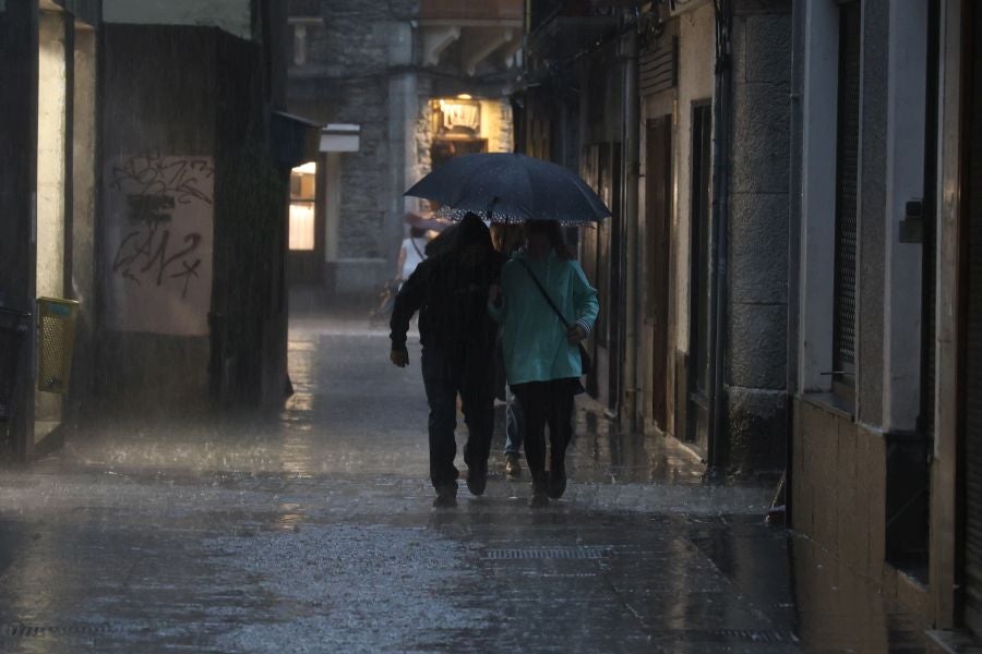 La DANA provoca intensas lluvias en Gipuzkoa
