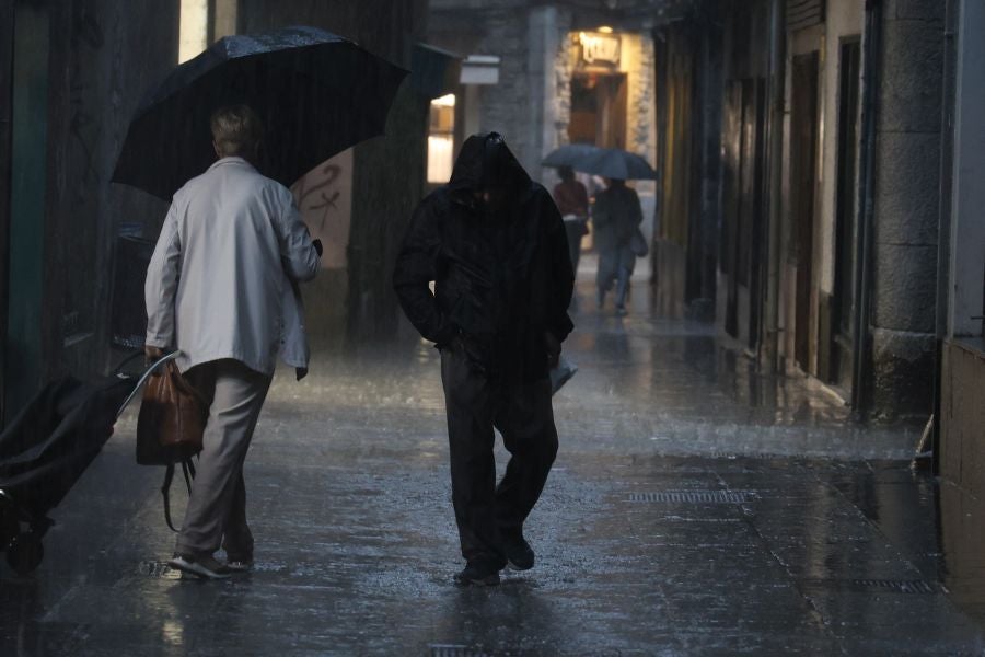 La DANA provoca intensas lluvias en Gipuzkoa