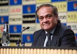 Jokin Aperribay, durante la rueda de presentación de Álvaro Odriozola.