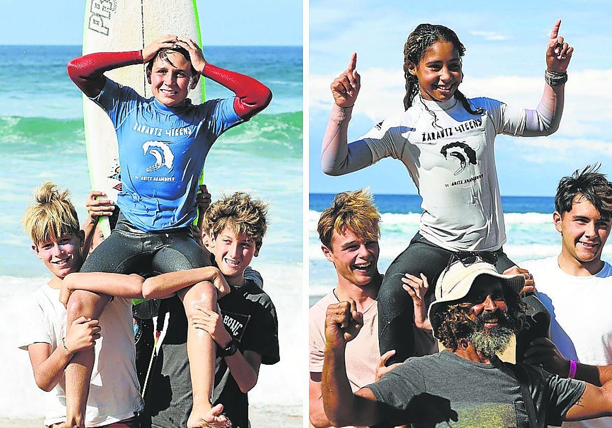 Oinatz Ortega, de Sopela, ganador masculino y Cheyenne Irigoyen, de Trinidad y Tobago, ganadora femenina.