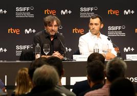 Jordi Évole y Màrius Sánchez, en la rueda de prensa de ayer.