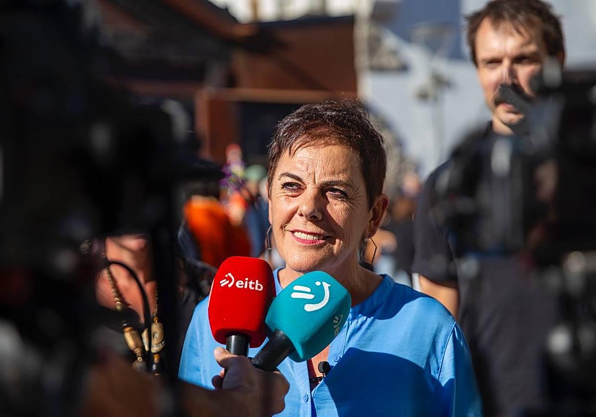 La portavoz de EH Bildu en el Congreso, Mertxe Aizpurua, este domingo.