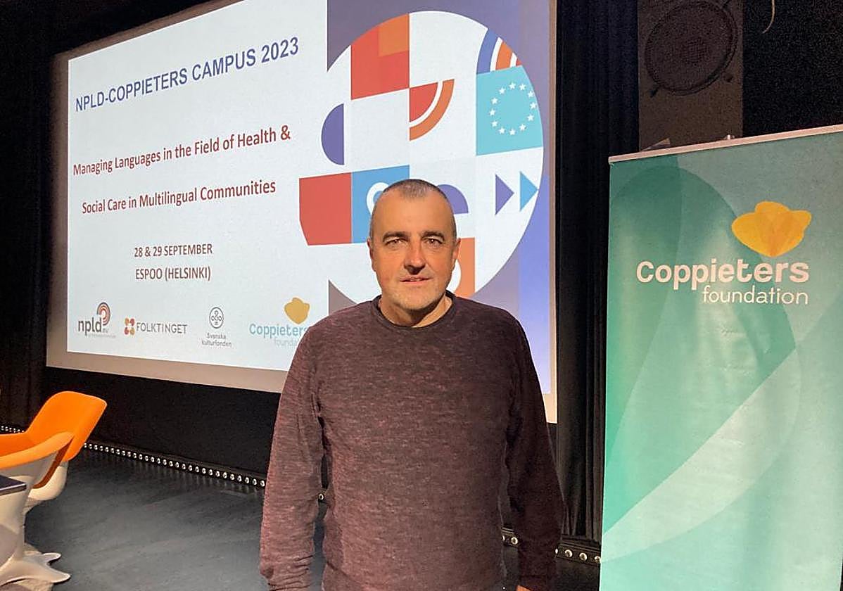 Martin Aramendi, UEMAko lehendakaria, Helsinkin.