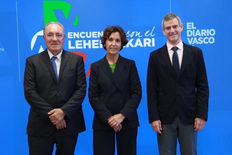 José Jainaga (director general de Sidenor), Miren Loyola (Grupo Velatia) y Oriol Roch (director general de Euskadiko Orkestra).