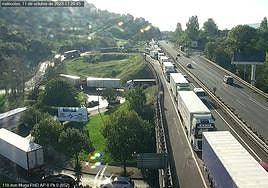 Situación de la AP-8 a su paso por Irun.