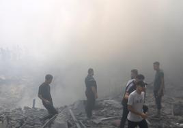 Una imagen de la destrucción tras un bombardeo en Gaza.