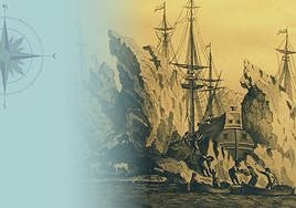 Balleneros atrapados entre los hielos del Ártico. Grabado del siglo XVIII.