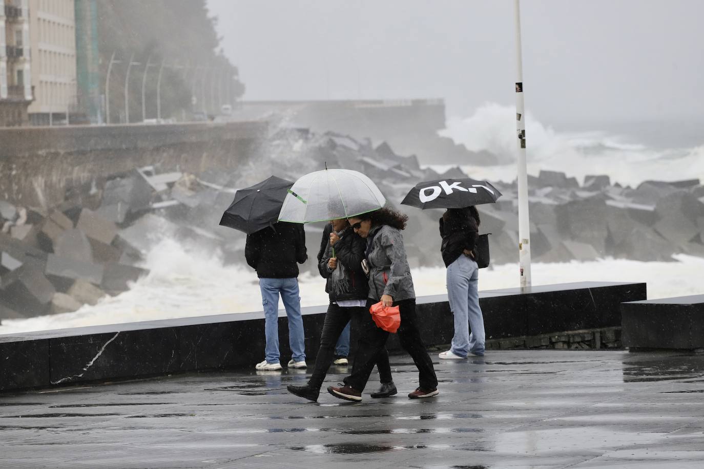 La borrasca llega a Gipuzkoa
