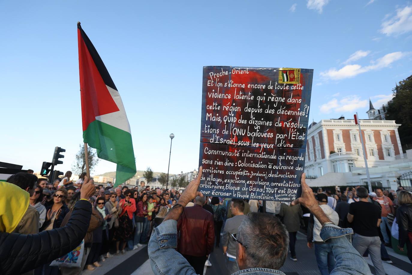 Donostia se echa a la calle en apoyo al pueblo palestino