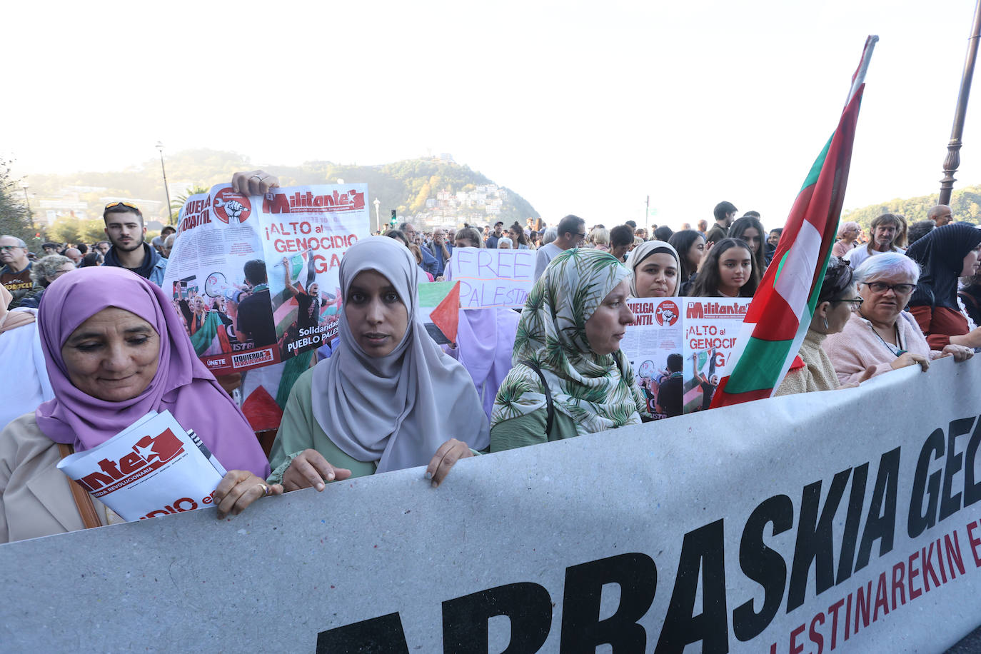Donostia se echa a la calle en apoyo al pueblo palestino