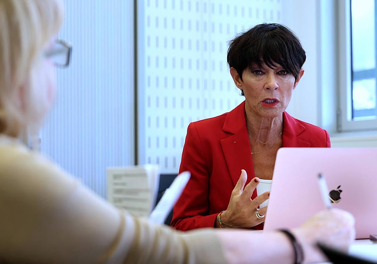 Maddalen Iriarte, durante la entrevista.