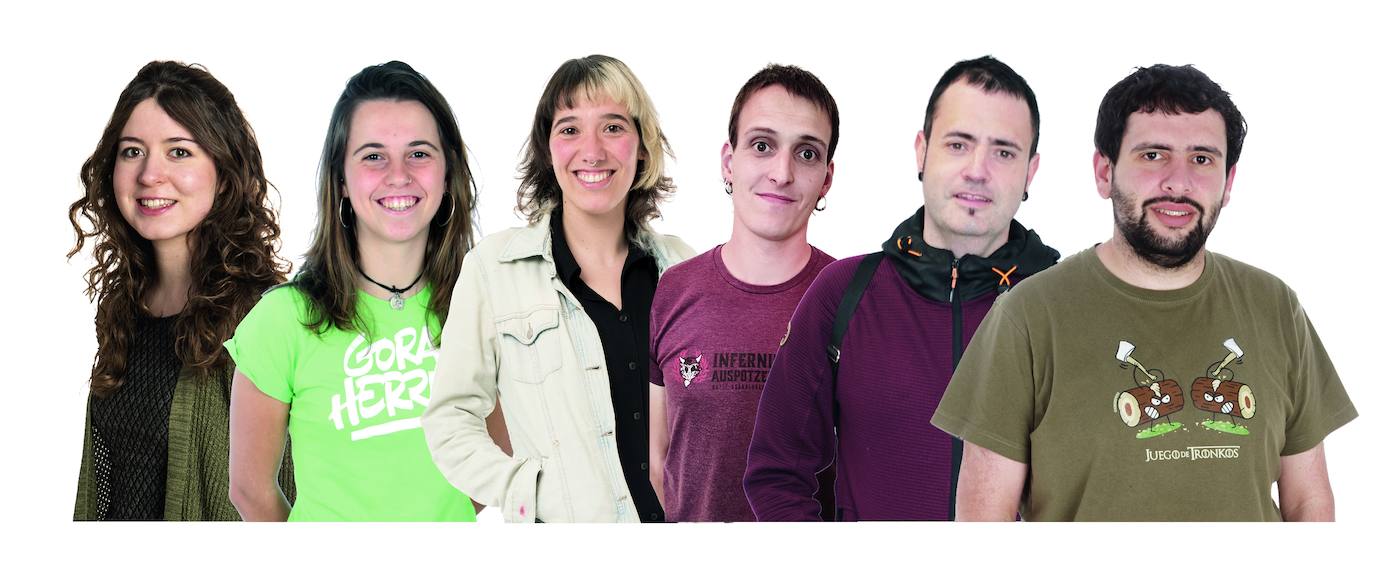 Altsasun kantuan arituko diren sei bertsolariak.