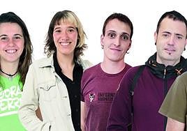 Altsasun kantuan arituko diren sei bertsolariak.