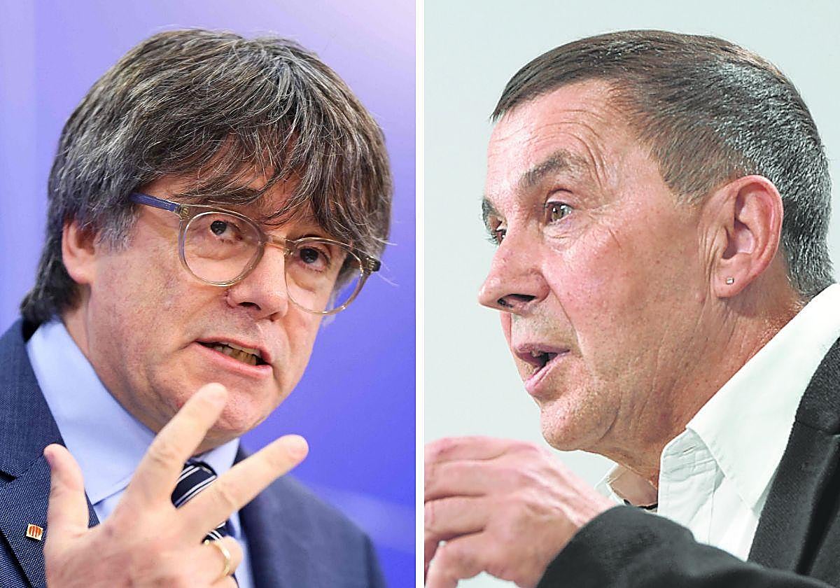 Carles Puigdemont y Arnaldo Otegi.