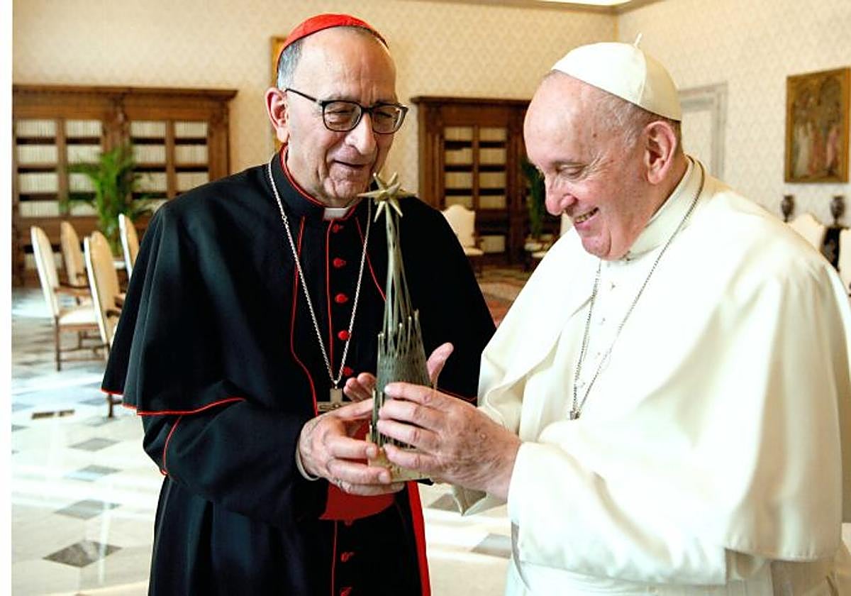 El cardenal Omella se reunió con el Papa el pasado mes de marzo.