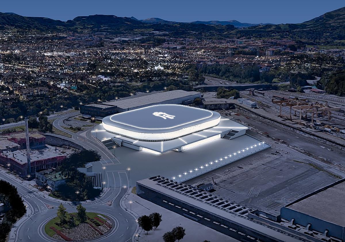 Recreación de lo que sería el pabellón multiusos de Ficoba