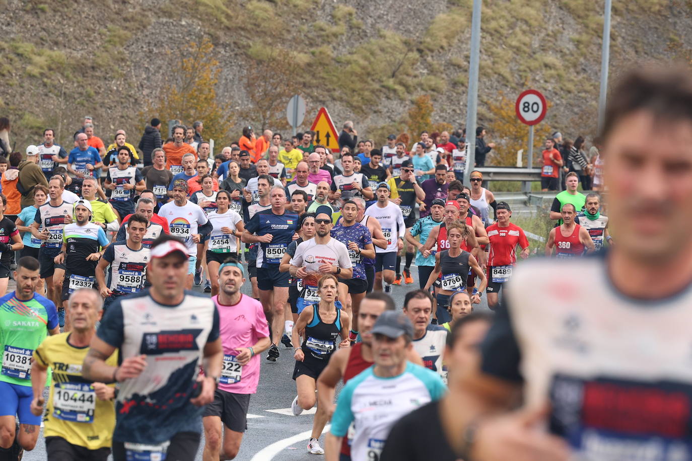 Fotos de la Behobia 2023 a su paso por Gaintxurizketa