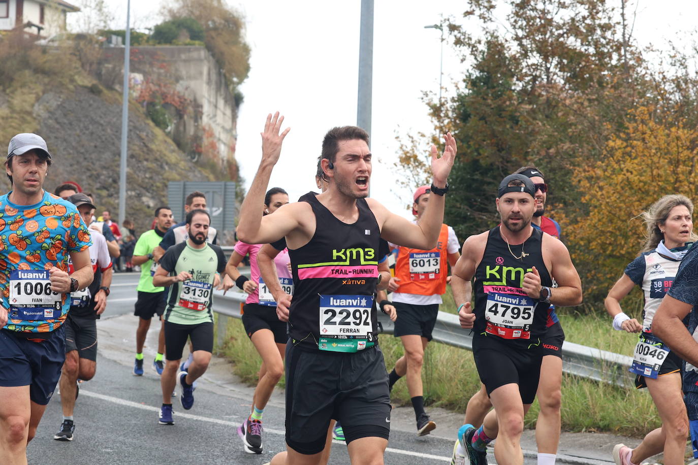 Fotos de la Behobia 2023 a su paso por Gaintxurizketa